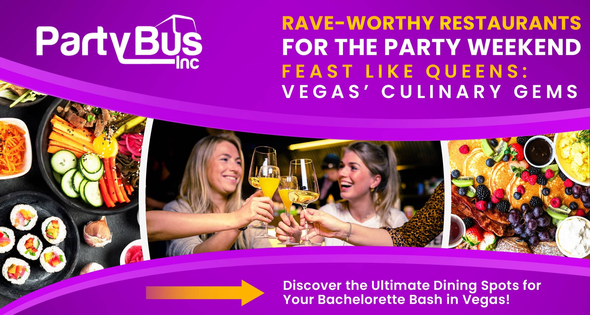Group of women toasting with champagne, celebrating in Vegas with exquisite dining options for a bachelorette party.